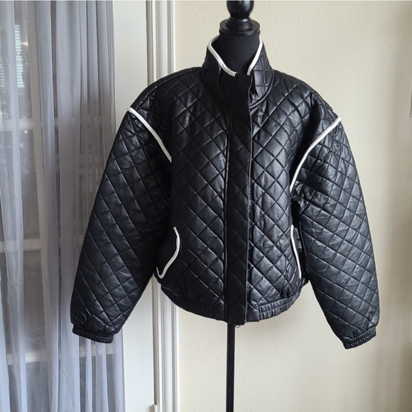 💕NWT Andrew Marc Sport Faux Leather Jacket💕 - Picture 10 of 12